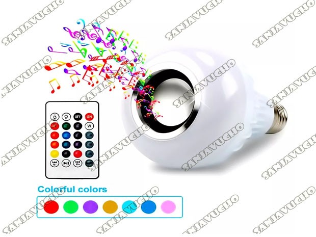 &u+ LAMPARA FOCO PARLANTE BT LUZ COLORES + CONTROL